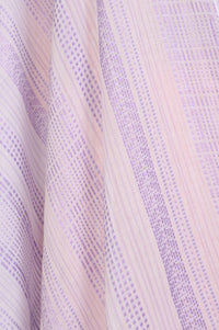 Lavender Yarn Dyed Striped Cotton Blend Dupatta