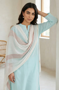 White Striped Dupatta