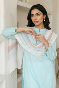 White Striped Dupatta