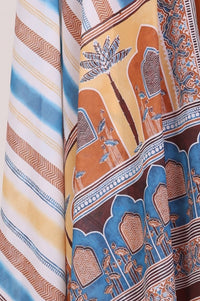 White Geometric Printed Dupatta