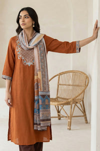 White Geometric Printed Dupatta