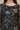 Black Floral Printed Straight Kota Kurta with Embroidered Neckline