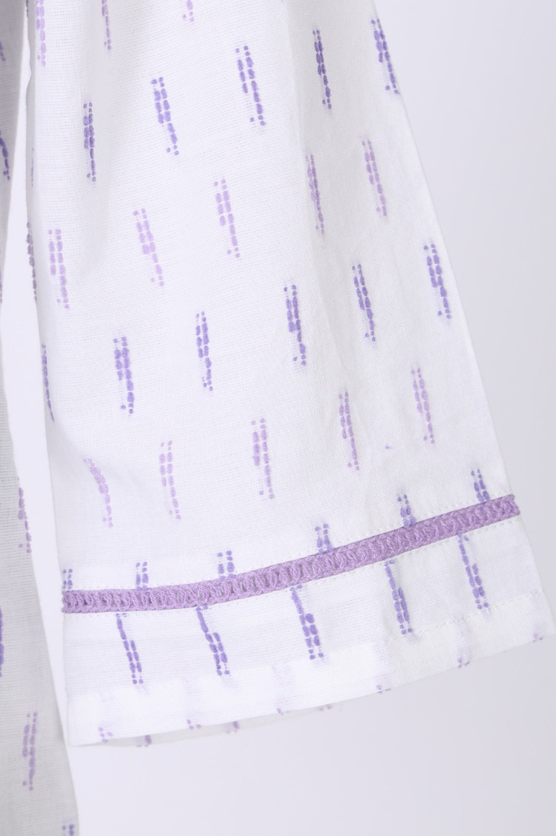 White Yarn Dyed Pure Cotton Straight Kurta and Palazzo Co-ord Set