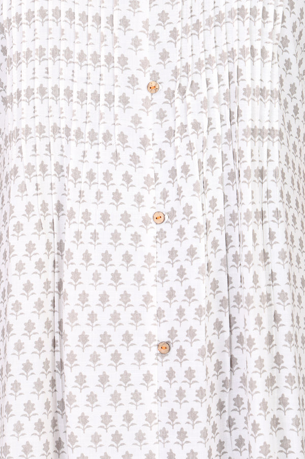 Off White Ethnic Motifs Yarn Dyed Straight Kurta With Trousers Co-ord Set