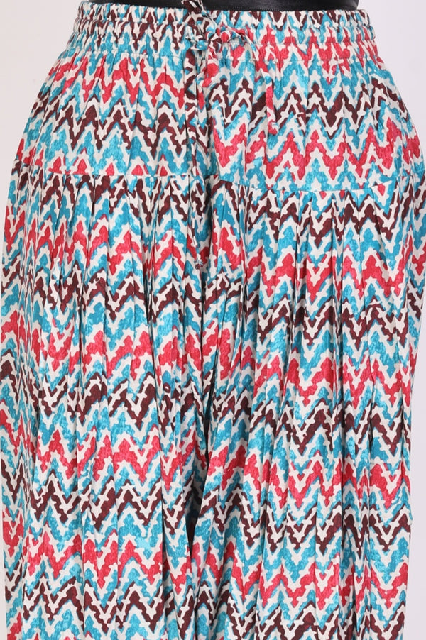 Teal Yarn Dyed Embroidered Straight Kurta with Printed Salwar Set