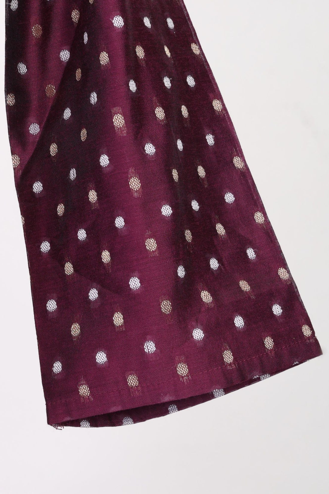Puple Yarn Dyed Embroidered Chanderi Straight Kurta