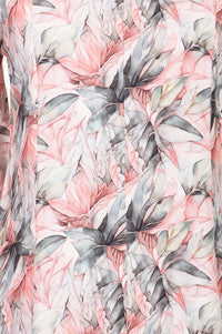Off White Floral Printed Rayon Flared Kurta