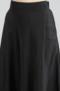 Black Solid Palazzos