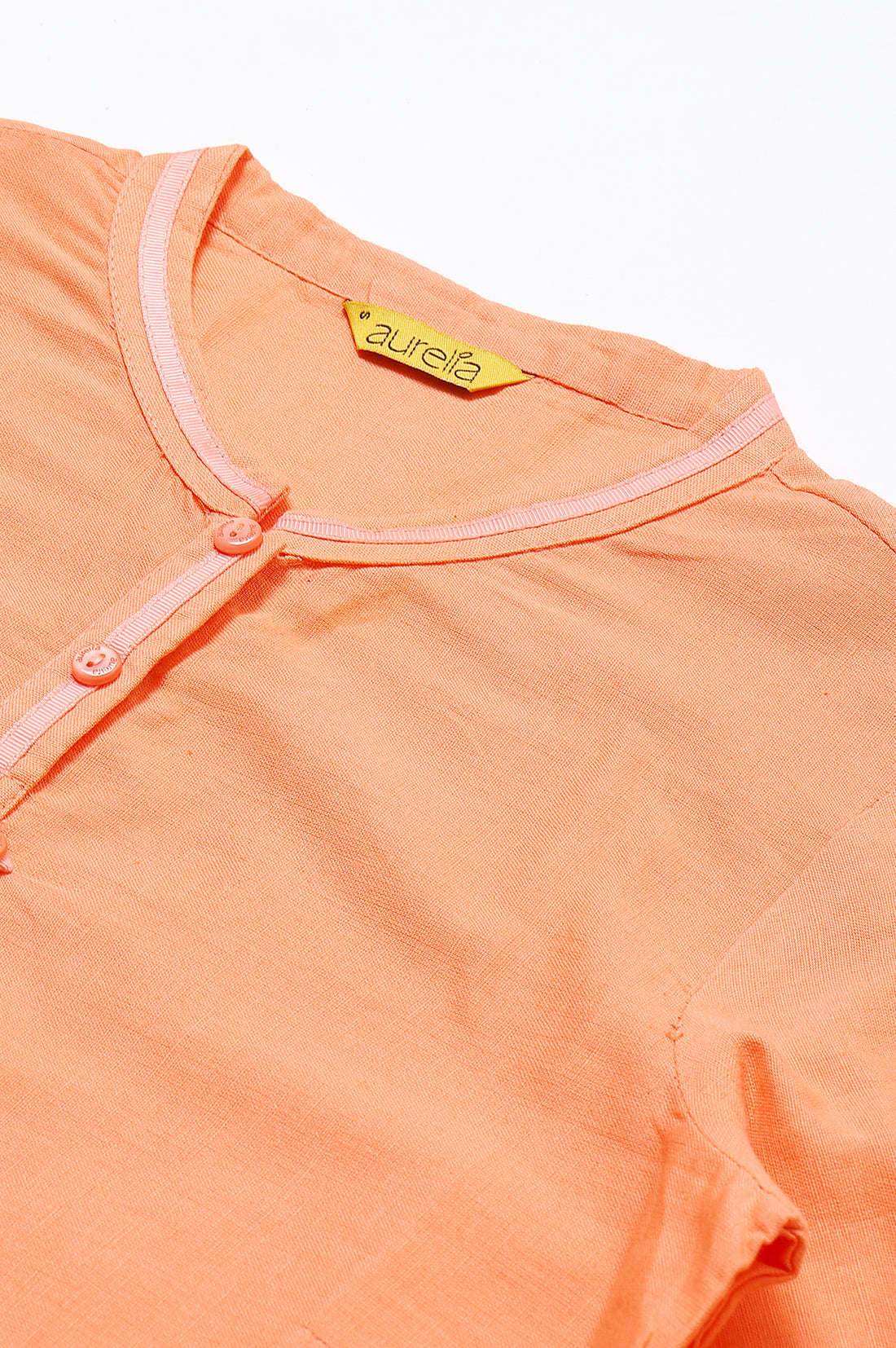 Coral Mandarin Neck Basic kurta