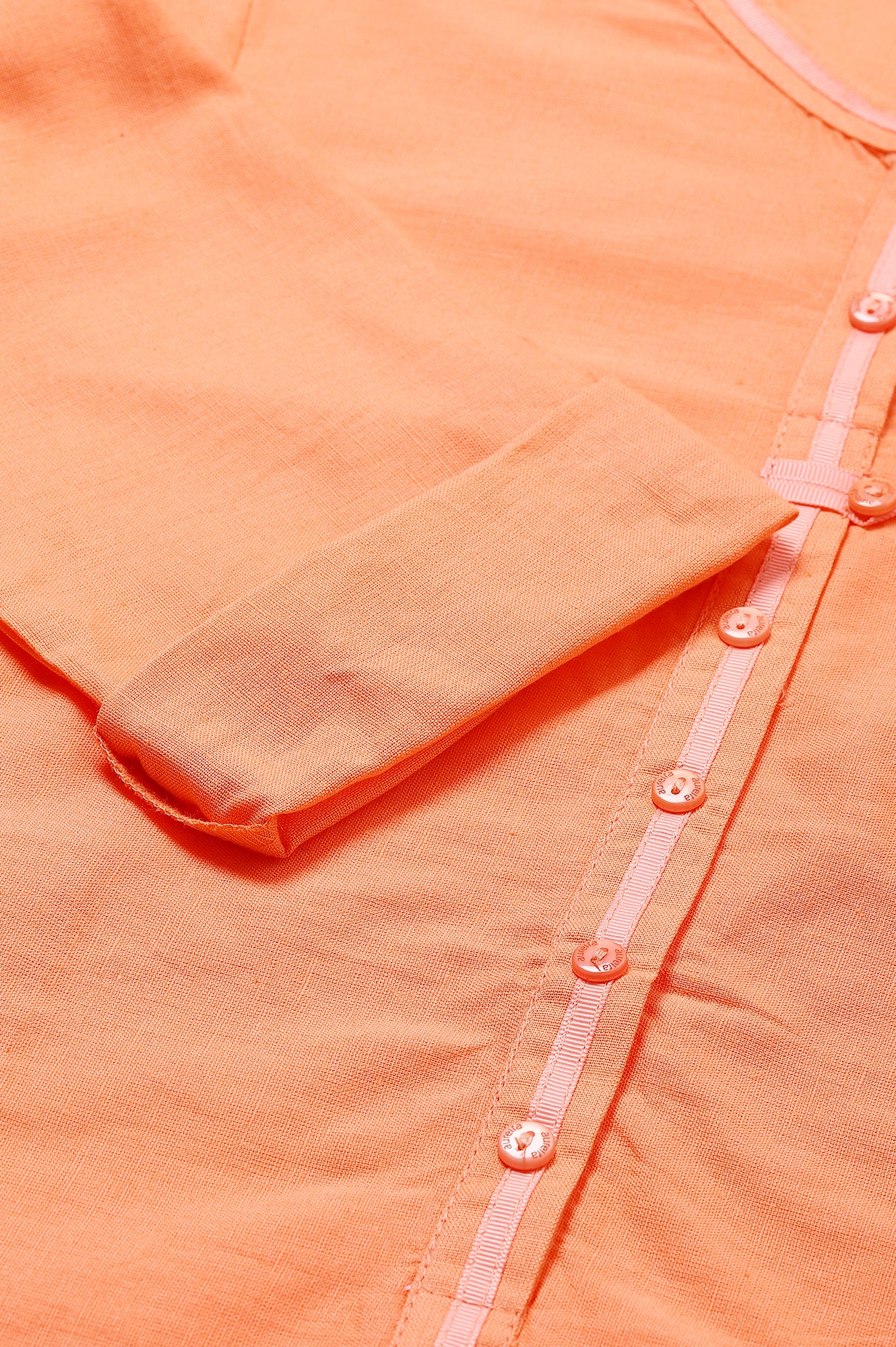 Coral Mandarin Neck Basic kurta