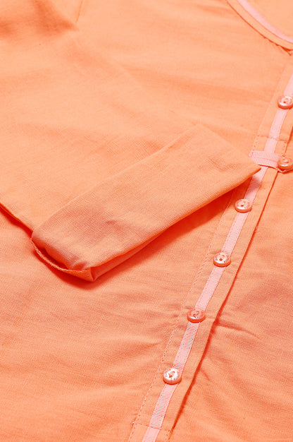 Coral Mandarin Neck Basic kurta