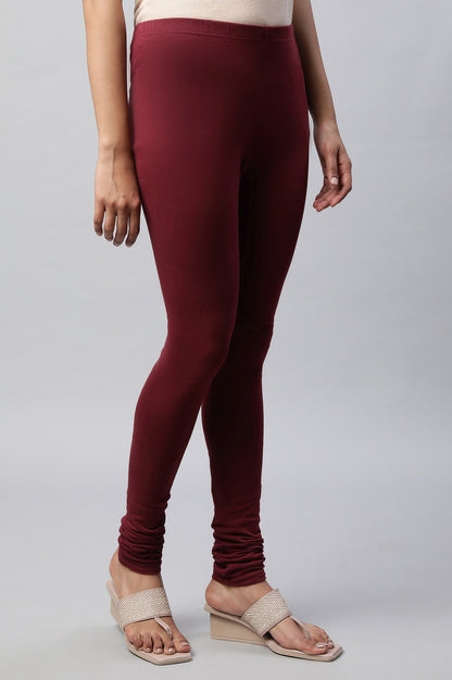 Maroon Knitted Churidar