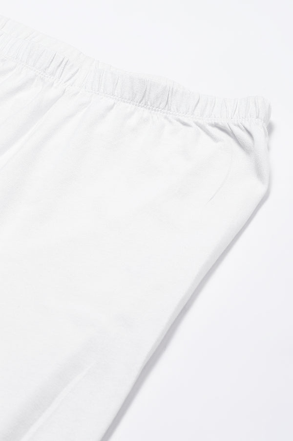 White Knitted Churidar