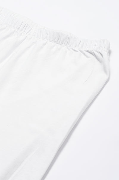 White Knitted Churidar