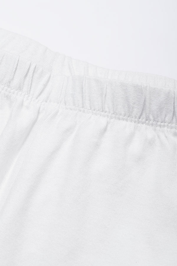 White Knitted Churidar
