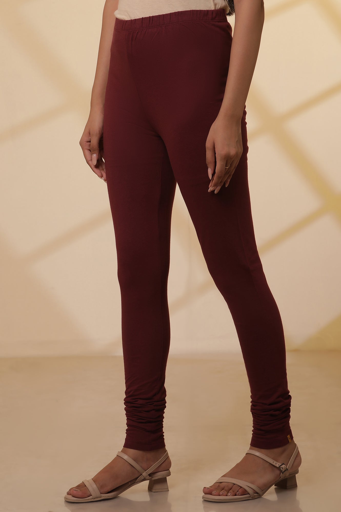 Maroon Knitted Churidar