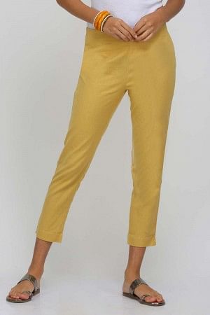 Gold Solid Trousers