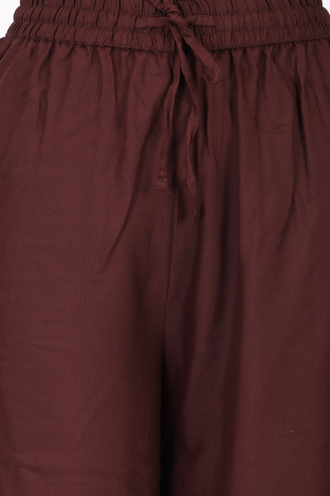 Maroon Mid Rise Ankle Length Jogger Pants