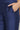 Blue Solid Mid Rise Slub Trousers in Ankle Length
