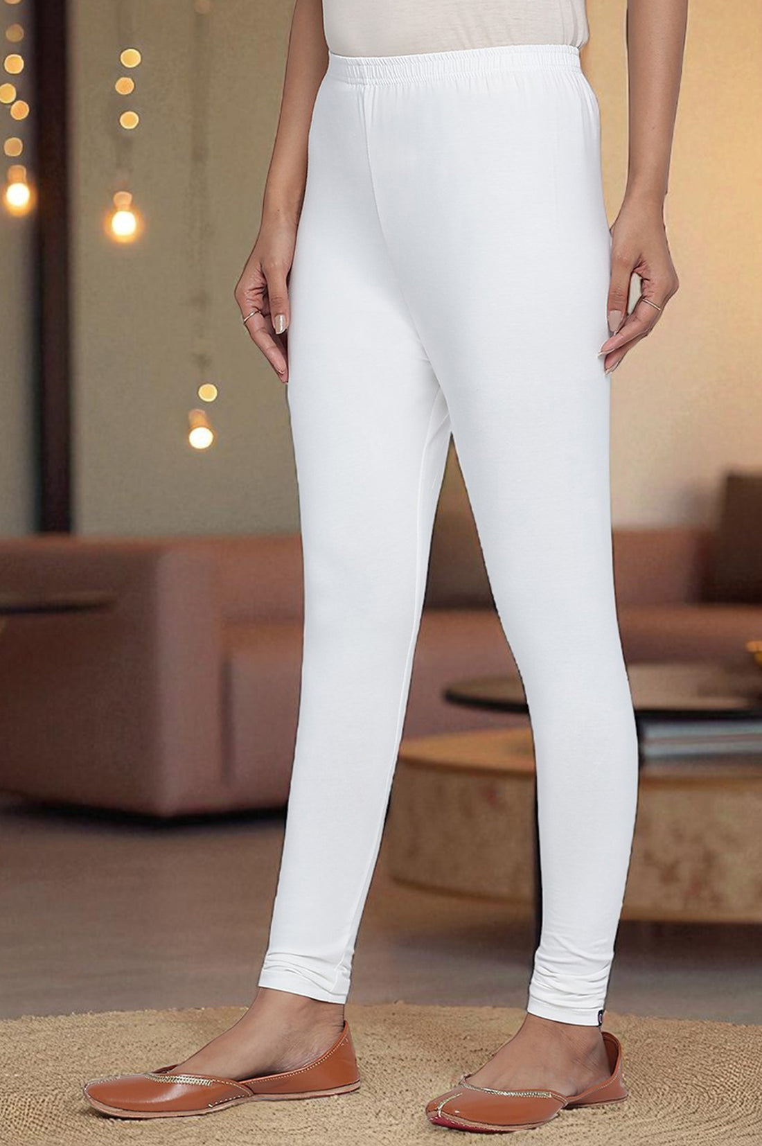 White Churidar Cotton Tights