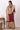 Dark Pink Zari Embroidered Straight Kurta, Flared Skirt and Dupatta Set