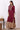 Dark Pink Zari Embroidered Straight Kurta, Flared Skirt and Dupatta Set