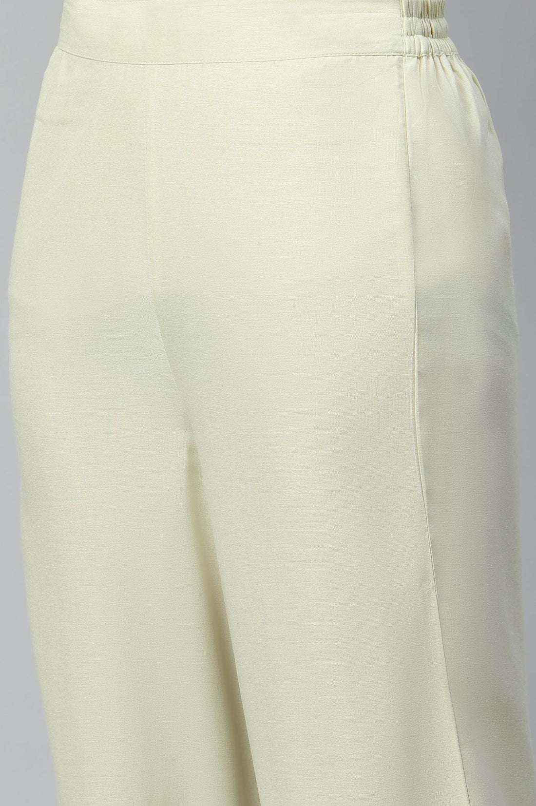 Yellow Printed Lace Pure Cotton Straight Kurta with Palazzo Set