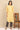Yellow Checker Mandarin Collar Rayon Straight Kurta and Pants Set