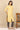 Yellow Checker Mandarin Collar Rayon Straight Kurta and Pants Set