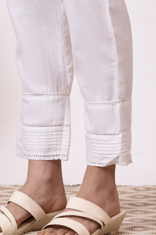 Brown and White Stripe Yarn Dyed Straight Kurta and Pants Set