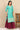 Green Foil Printed Embellished Straight Kurta, Flared Palazzo and Dupatta Set