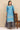 Blue Foil Printed Straight Kurta and Skirt Set with Dupatta