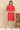 Red Foil Printed Lace Embellished Straight Kurta and Leggings Set
