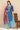 Blue Zari Embroidered Straight Kurta and Printed Skirt and Dupatta Set