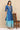 Blue Zari Embroidered Straight Kurta and Printed Skirt and Dupatta Set