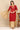 Red Foil Printed Yoke Pure Cotton Straight Kurta, Skirt and Dupatta Set