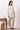 Off-white and Beige Stripe Cotton Rayon Short Kurti and Pants Set