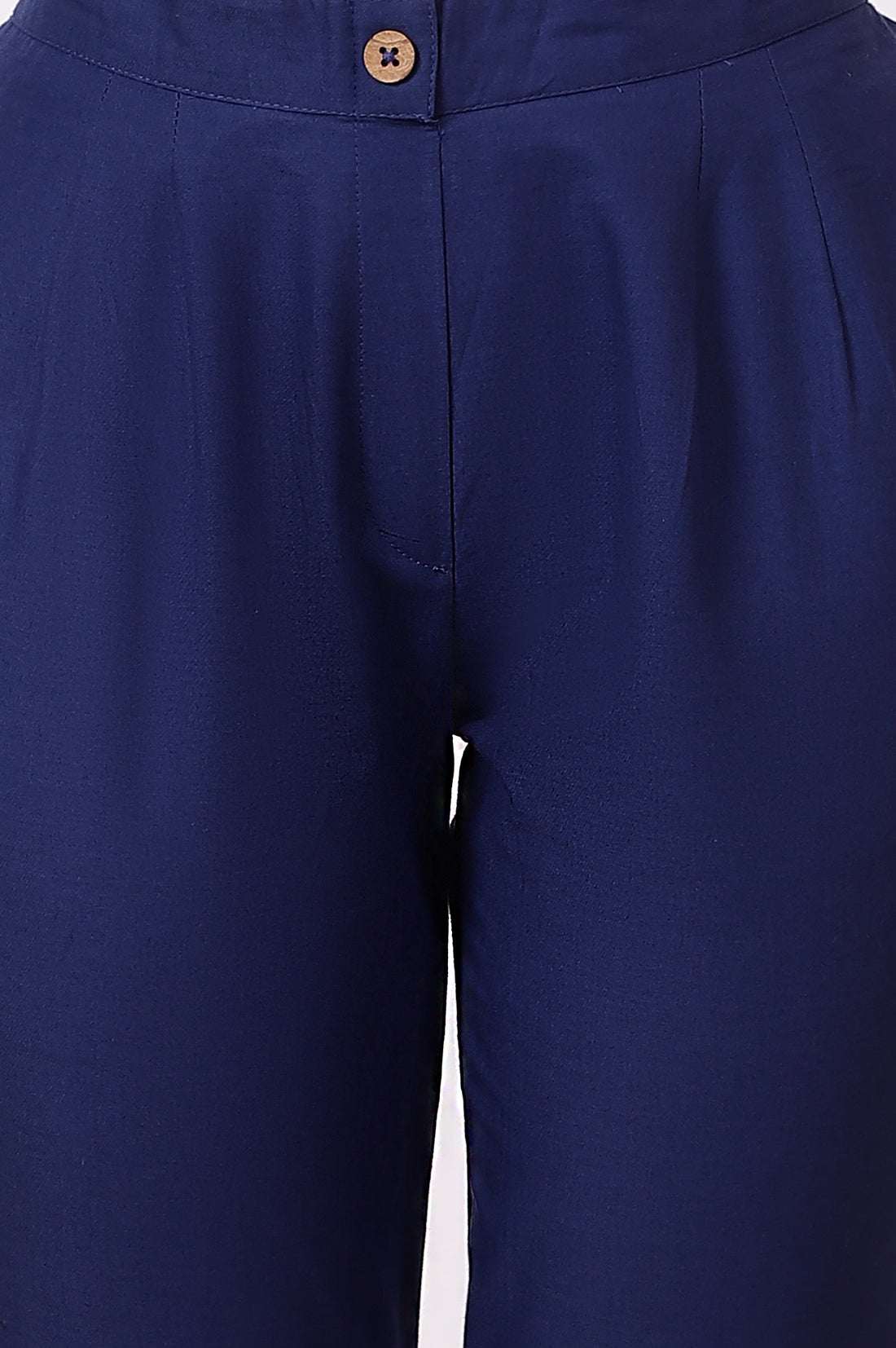 Mint Green Floral Printed Short Kurti and Blue Pants Set