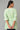 Green Melange Twill Short Kurti and Blue Denim Jeggings Set