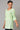 Green Melange Twill Short Kurti and Blue Denim Jeggings Set